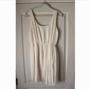 Cream Silk Dress with Sheer Silk Layers